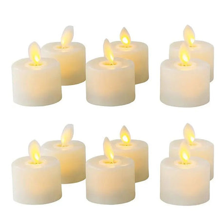4 or 6 Flameless Moving Wick LED Candles With Remote Control - Hans Lumiere