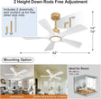 42/52/60 Inch Vintage Large Strong Wind LED Ceiling Fan Light - Hans Lumiere