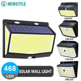 432 LED Outdoor Solar Light Motion Sensor 3 Modes Lighting - Hans Lumiere