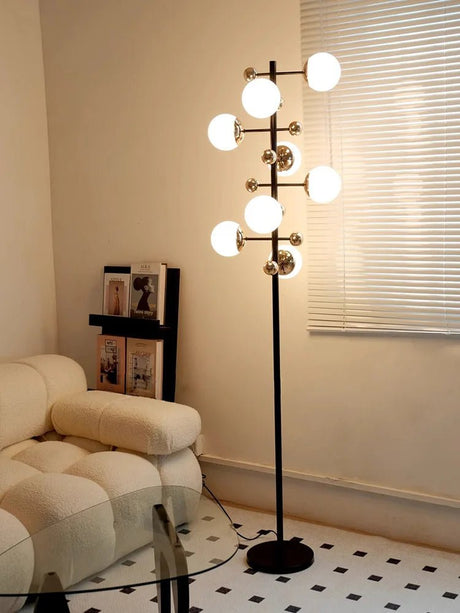 5 Light LED Globe Tall Pole Tree Standing Lamp - Hans Lumiere