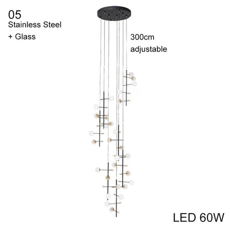 5 Light LED Globe Tall Pole Tree Standing Lamp - Hans Lumiere