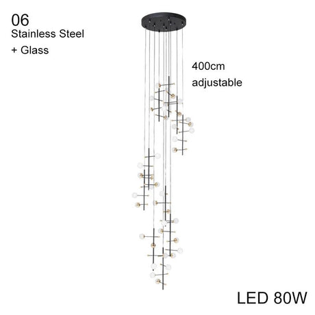 5 Light LED Globe Tall Pole Tree Standing Lamp - Hans Lumiere