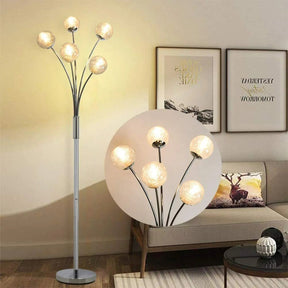 5 Light LED Globe Tall Pole Tree Standing Lamp - Hans Lumiere