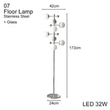 5 Light LED Globe Tall Pole Tree Standing Lamp - Hans Lumiere