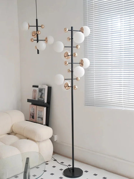 5 Light LED Globe Tall Pole Tree Standing Lamp - Hans Lumiere