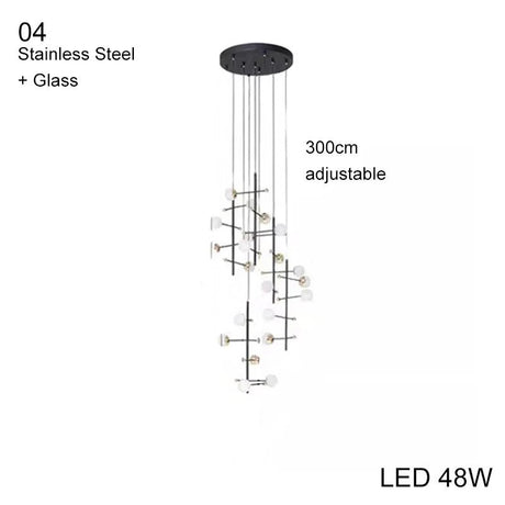 5 Light LED Globe Tall Pole Tree Standing Lamp - Hans Lumiere