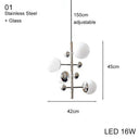 5 Light LED Globe Tall Pole Tree Standing Lamp - Hans Lumiere