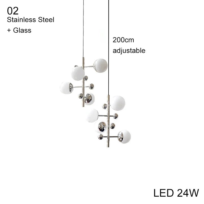 5 Light LED Globe Tall Pole Tree Standing Lamp - Hans Lumiere