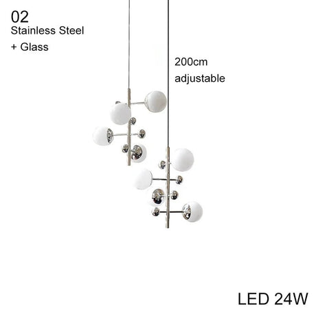 5 Light LED Globe Tall Pole Tree Standing Lamp - Hans Lumiere