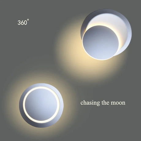 5W LED Aluminum Wall Sconce, 350° Rotatable for Living Room & Bedroom - Hans Lumiere