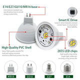 6W LED Spotlight Bulbs GU10 MR16 E27 E14, 24° or 120° Beam, 10 Pack - Hans Lumiere