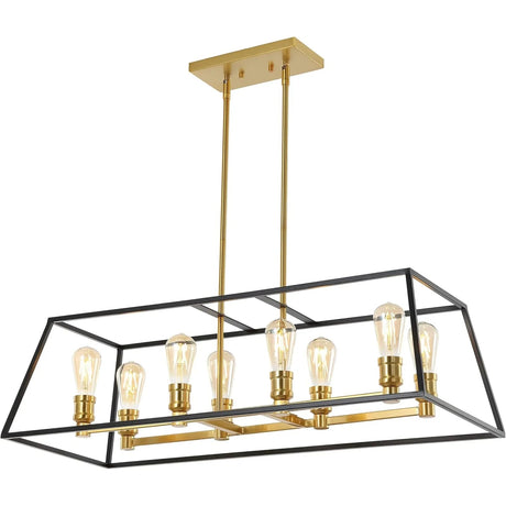8 - Light Farmhouse Industrial Iron LED Pendant Light - Hans Lumiere