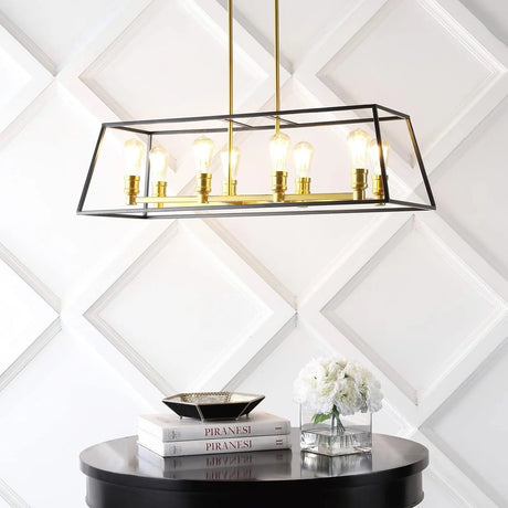 8 - Light Farmhouse Industrial Iron LED Pendant Light - Hans Lumiere