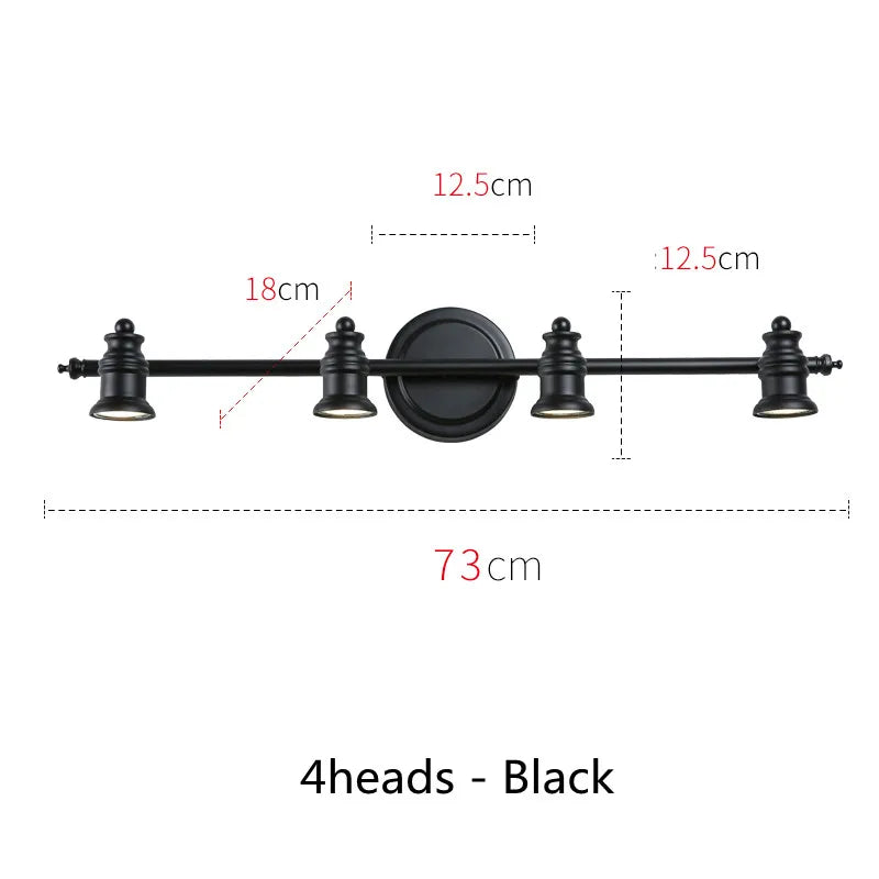 Industrial Brass Copper Mirror LED Spot Light