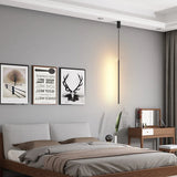 Nordic Minimalist LED Linear Pendant Light for Living Room and Bedroom
