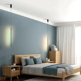 Nordic Minimalist LED Linear Pendant Light for Living Room and Bedroom