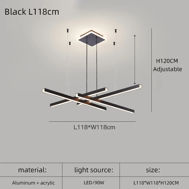 Nordic Modern Dimmable LED Ring Chandelier for Living Room