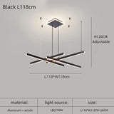 Nordic Modern Dimmable LED Ring Chandelier for Living Room