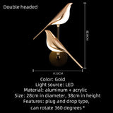Gilded Bird LED Wall Sconce with Touch Switch