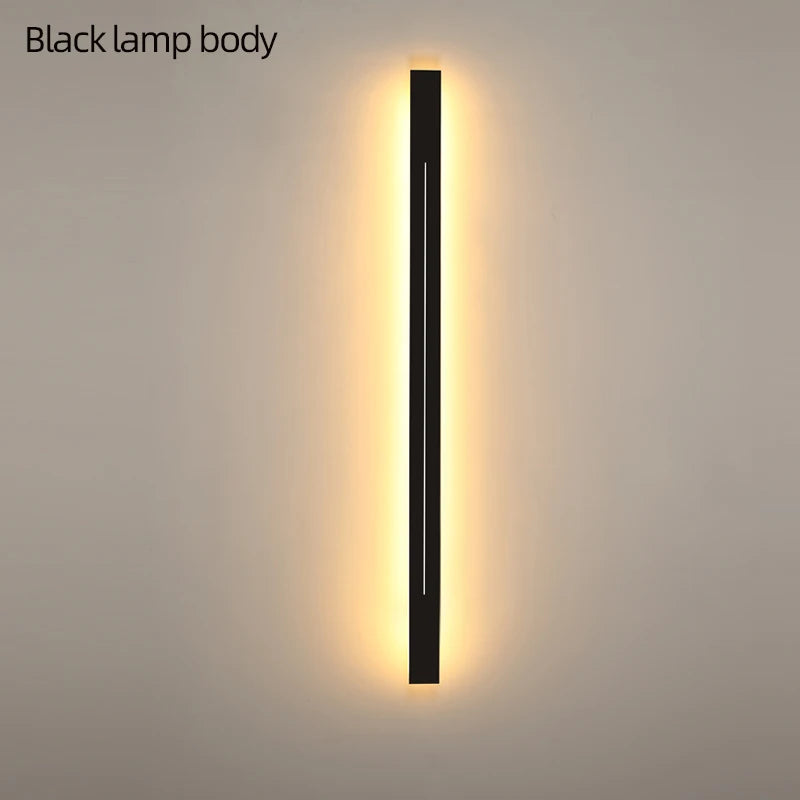 Contemporary Linear LED Wall Sconce - Tri-Color Decorative Wall Light for Bedroom and Living Room