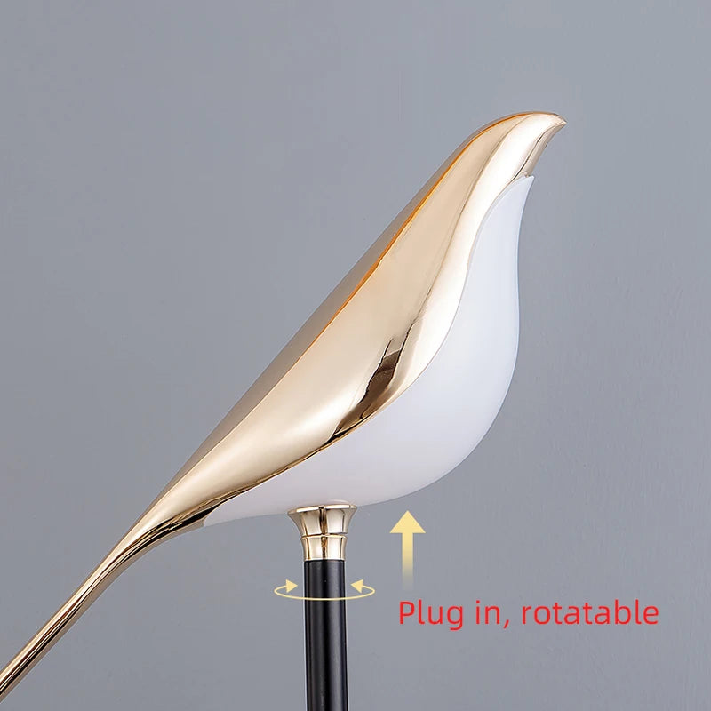 Gilded Bird LED Wall Sconce with Touch Switch