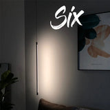 Nordic Minimalist LED Linear Pendant Light for Living Room and Bedroom