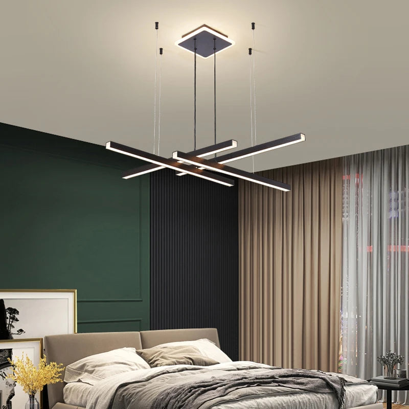 Nordic Modern Dimmable LED Ring Chandelier for Living Room