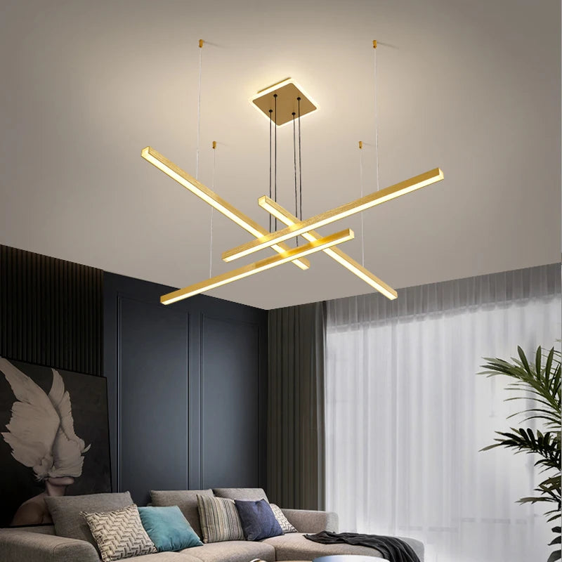Nordic Modern Dimmable LED Ring Chandelier for Living Room