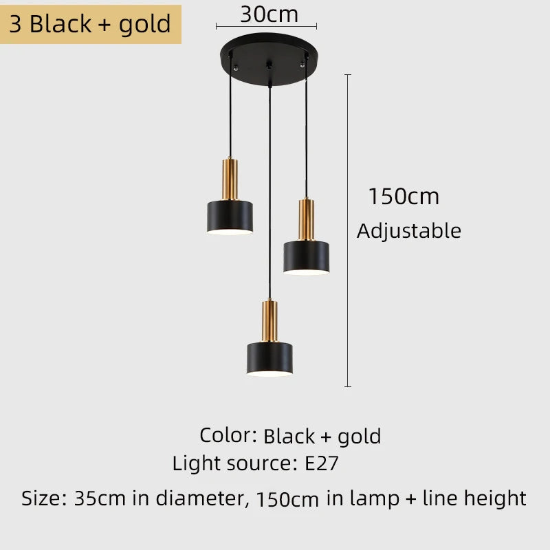 Nordic Modern Gold Chandelier Pendant Light