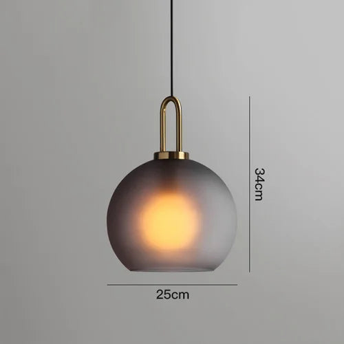 Postmodern Glass Ball Pendant Light – Single Hanging Lamp for Bar & Bedside