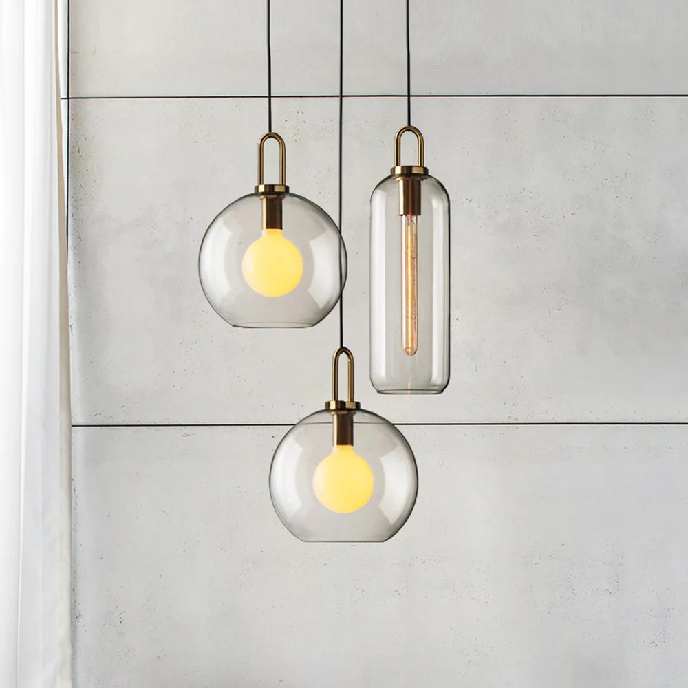 Postmodern Glass Ball Pendant Light – Single Hanging Lamp for Bar & Bedside