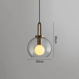 Postmodern Glass Ball Pendant Light – Single Hanging Lamp for Bar & Bedside