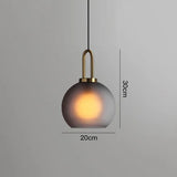 Postmodern Glass Ball Pendant Light – Single Hanging Lamp for Bar & Bedside
