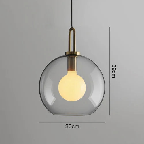 Postmodern Glass Ball Pendant Light – Single Hanging Lamp for Bar & Bedside