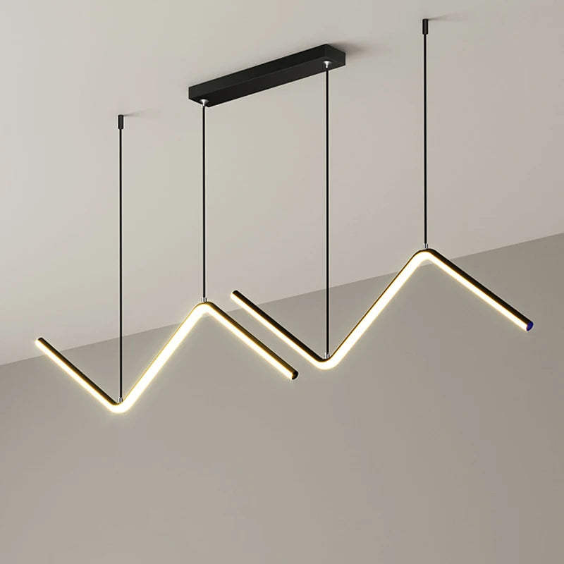 Nordic Modern LED Pendant Light in Gold or Black