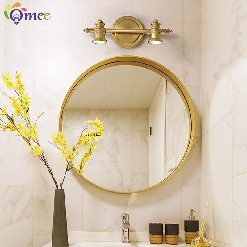 Industrial Brass Copper Mirror LED Spot Light