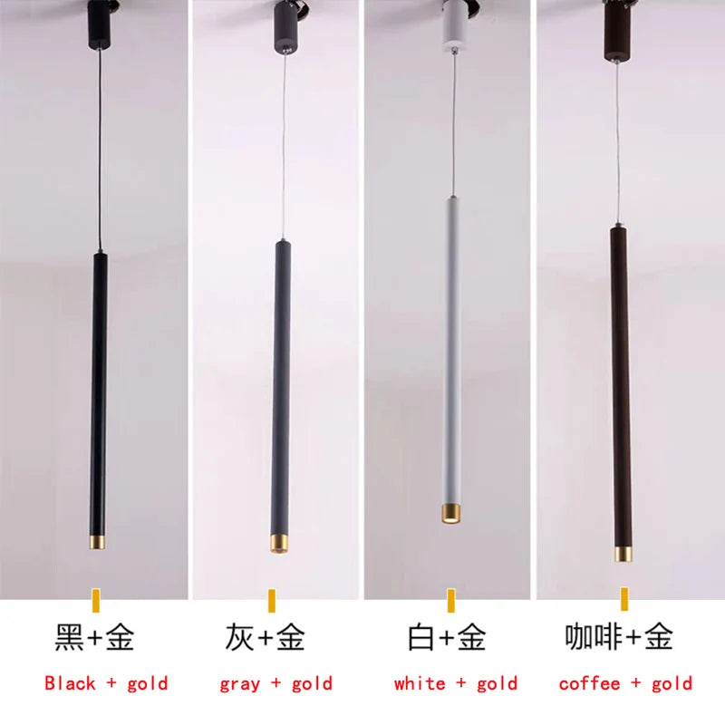 LED Cylinder Tube Pendant Light for Kitchen Island
