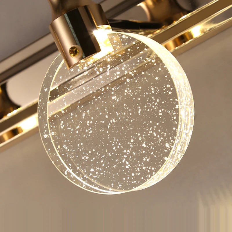 Modern LED Crystal Wall Sconce, Luxury Bedside Light