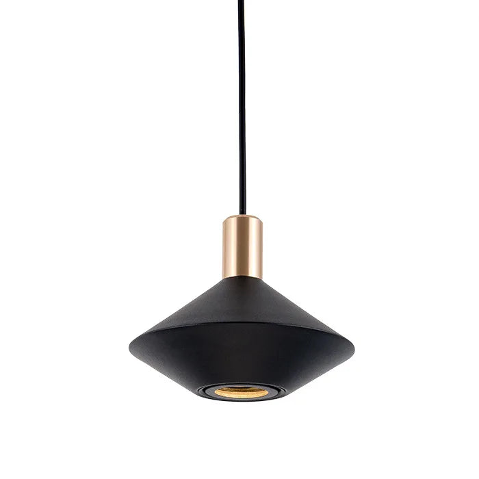Modern Dome Pendant Light — Black & White, Dimmable LED