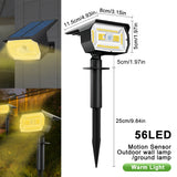 LED Solar Motion Sensor Garden Landscape Spotlight