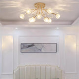 Modern Glass Flush Mount Ceiling Light for Living Room