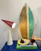 Modern Red Tube LED Table Lamp &mdash; Dimmable 3-Color Reading Light