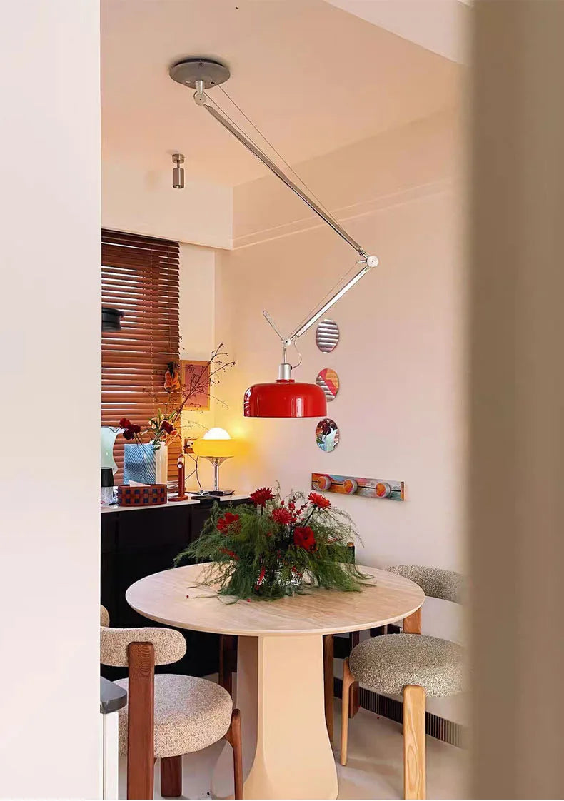 Memphis Swing-Arm Pendant Light — Colorful Modern Fixture