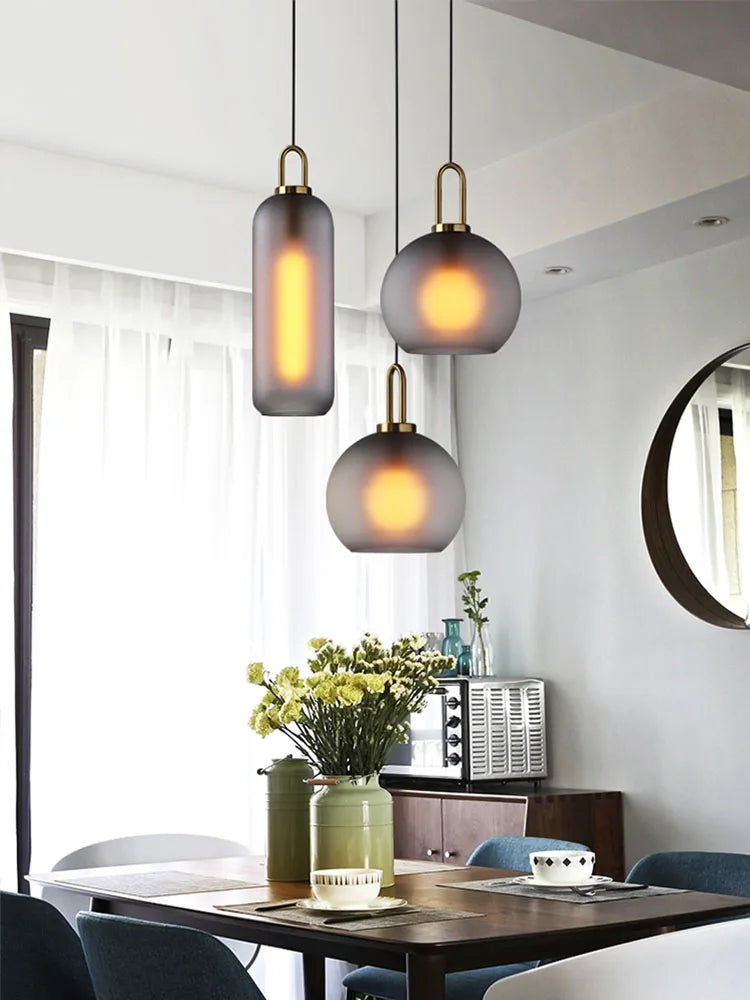 Nordic Luxury Glass Staircase Chandelier for Villas and Duplex Homes