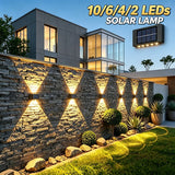 Solar Up-Down Wall Light - IP65 Waterproof Outdoor Sconce