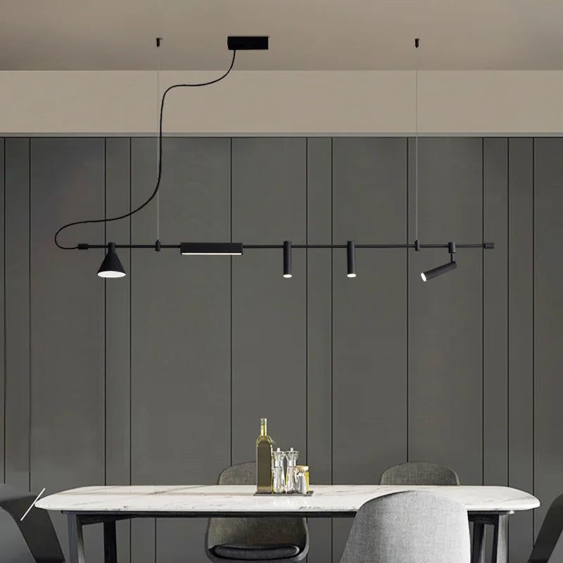 Nordic Black LED Chandelier | Suspension Ceiling Light