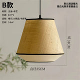 Wabi-Sabi Japanese Fabric Pendant Light - Bedroom & Restaurant