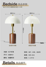 Retro Southeast Asian Solid Wood Table Lamp &mdash; Bedside Light