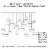 Nordic Lava Glass Multi-Color LED Cluster Pendant – Statement Chandelier