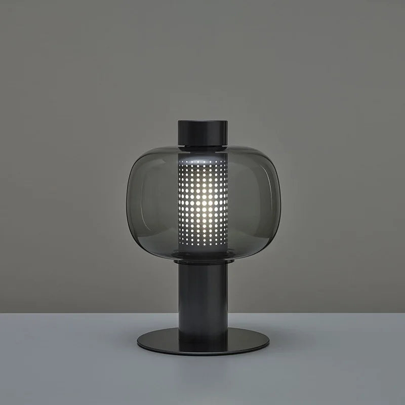 Italian Art Deco Glass Table Lamp – Designer LED Desk Light for Bedroom & Living Room